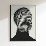 Abstract Striped Face