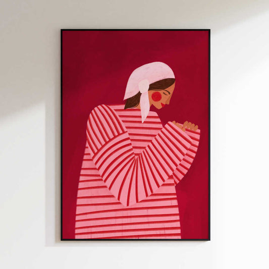 Serene Praying Woman