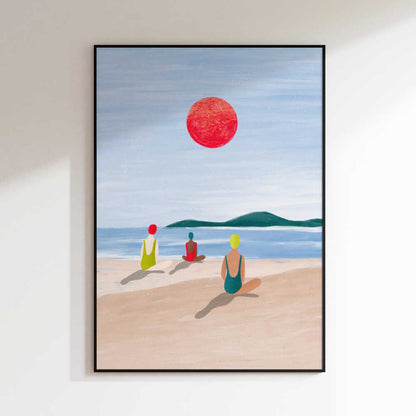 Red Sun Beach Serenity