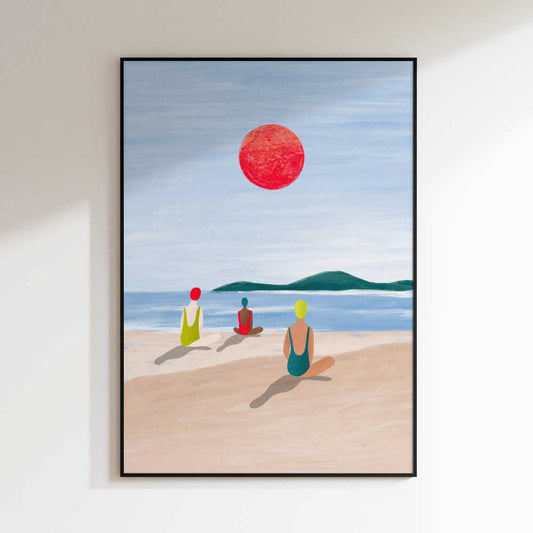 Red Sun Beach Serenity