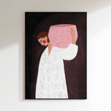 Serene Woman Carrying Basket