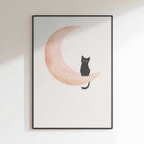 Cat Crescent Moon