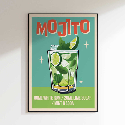 Retro Mojito Cocktail