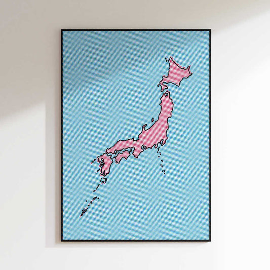 Pop Art Japan Map