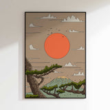 Rising Sun Over Fuji