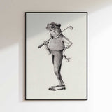 Frog In  Vintage Golf Attire