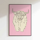 Pink Highland Coo