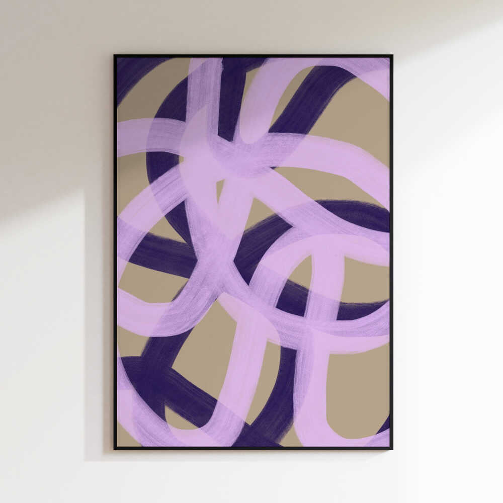 Intertwined Purple and Pink Loops