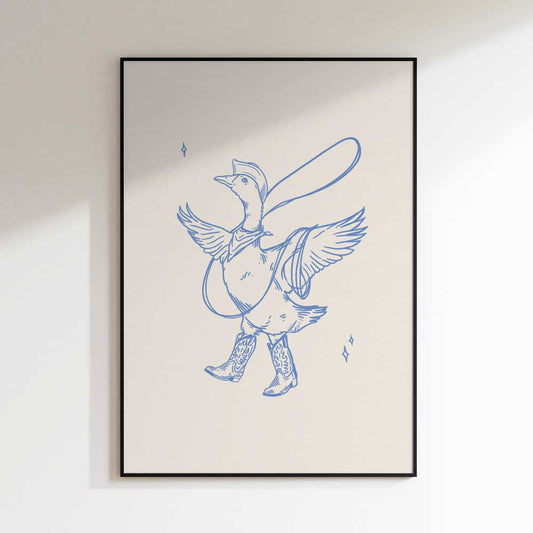Whimsical Cowboy Duck