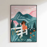 Woman Rural Starry Night