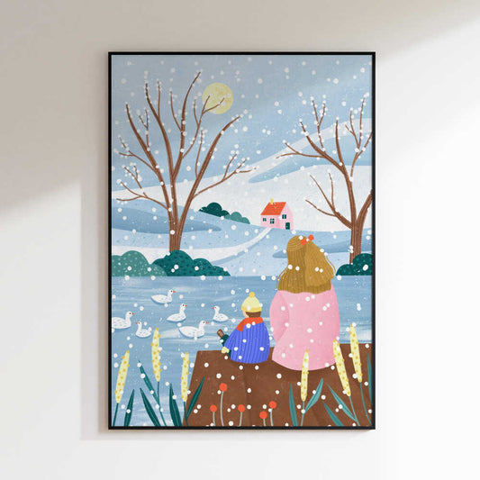 Watching Snowy Ducks