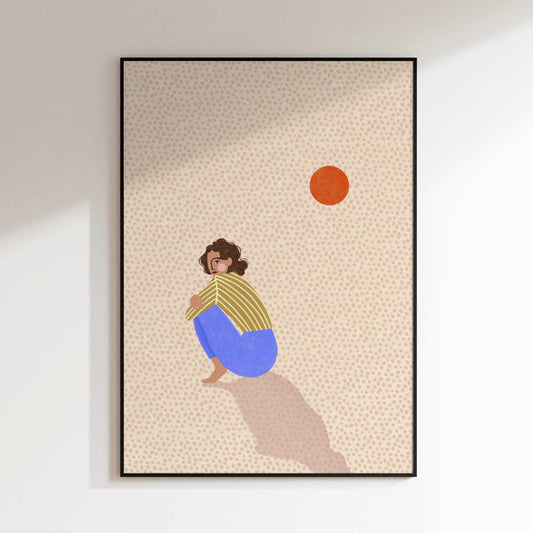 Pensive Woman Under Sun