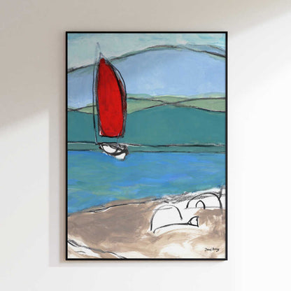 Red Sailboat Serenity