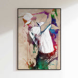 Vibrant Golf Swing