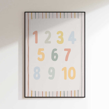 Pastel Counting Numbers