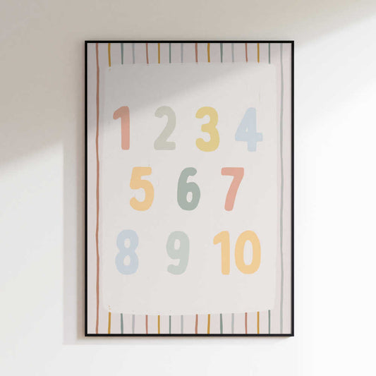 Pastel Counting Numbers