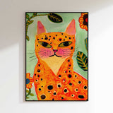 Whimsical Spotted Jungle Cat