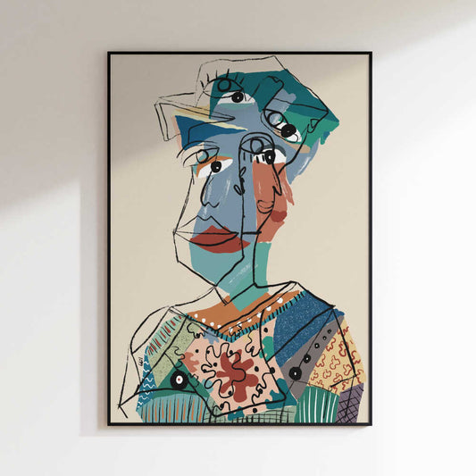 Abstract Cubist Portrait