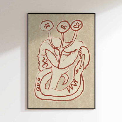 Serene Woman and Snake