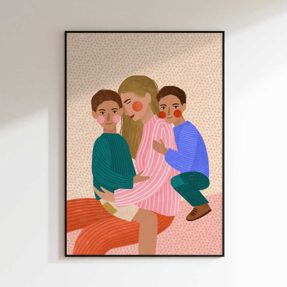 Joyful Family Hug