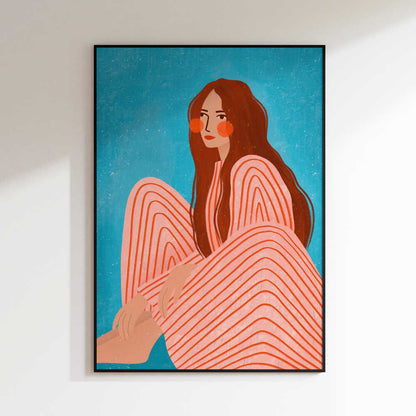 Serene Striped Woman