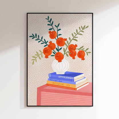 Cozy Tabletop Pomegranates