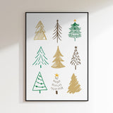 Hand Drawn Christmas Trees