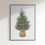 Cozy Burlap Christmas Tree