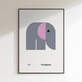Minimalist Grey Elephant