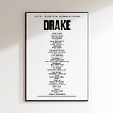 Drake Setlist - July 20th 2025 at Utilita Arena Birmingham, England