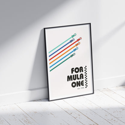 Formula 1 est 1950 Vintage Poster 2