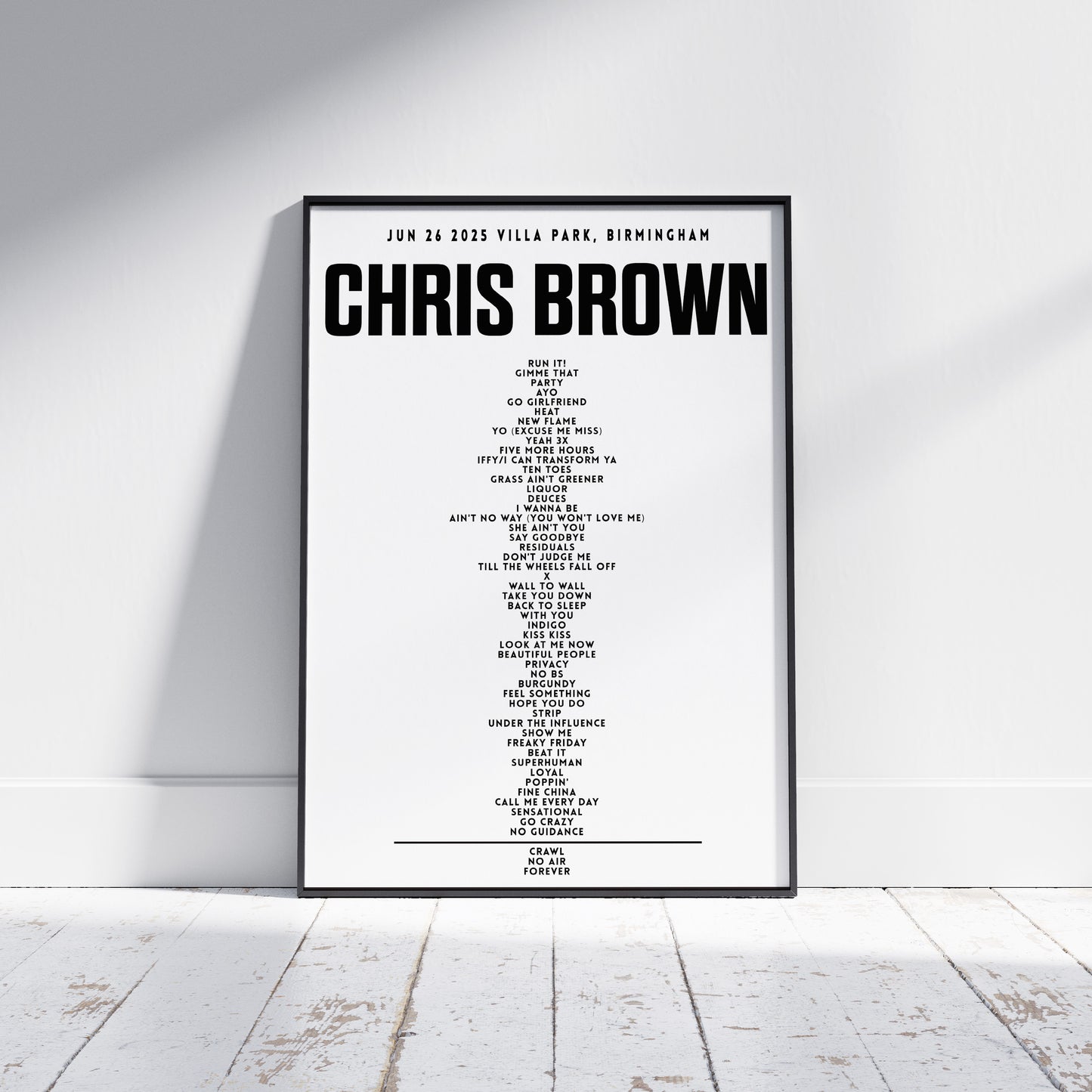 Chris Brown June 26th 2025, Villa Park, Birmingham, England