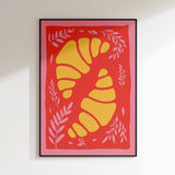 Croissant Pink Print