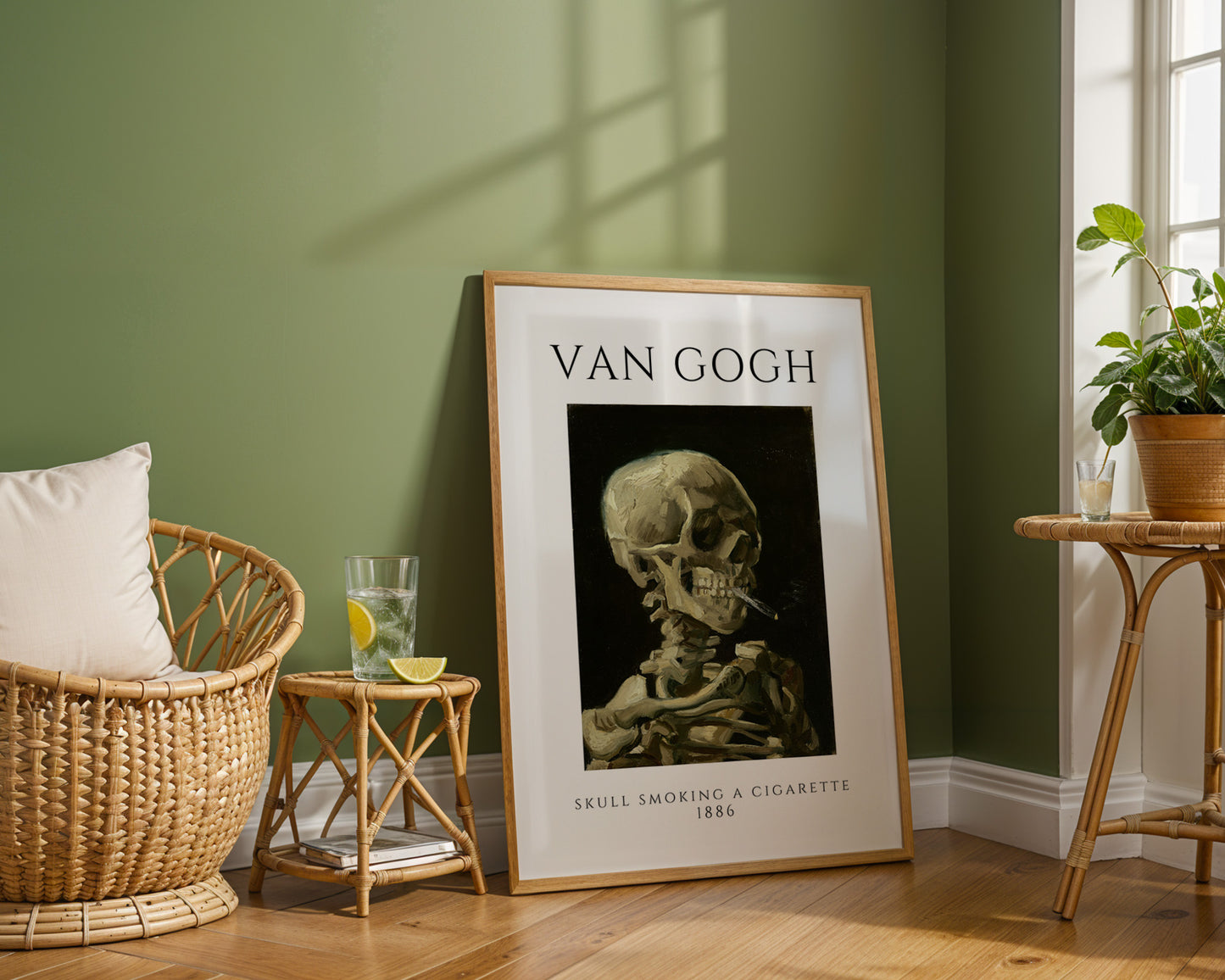 Skull Smoking - Van Gogh