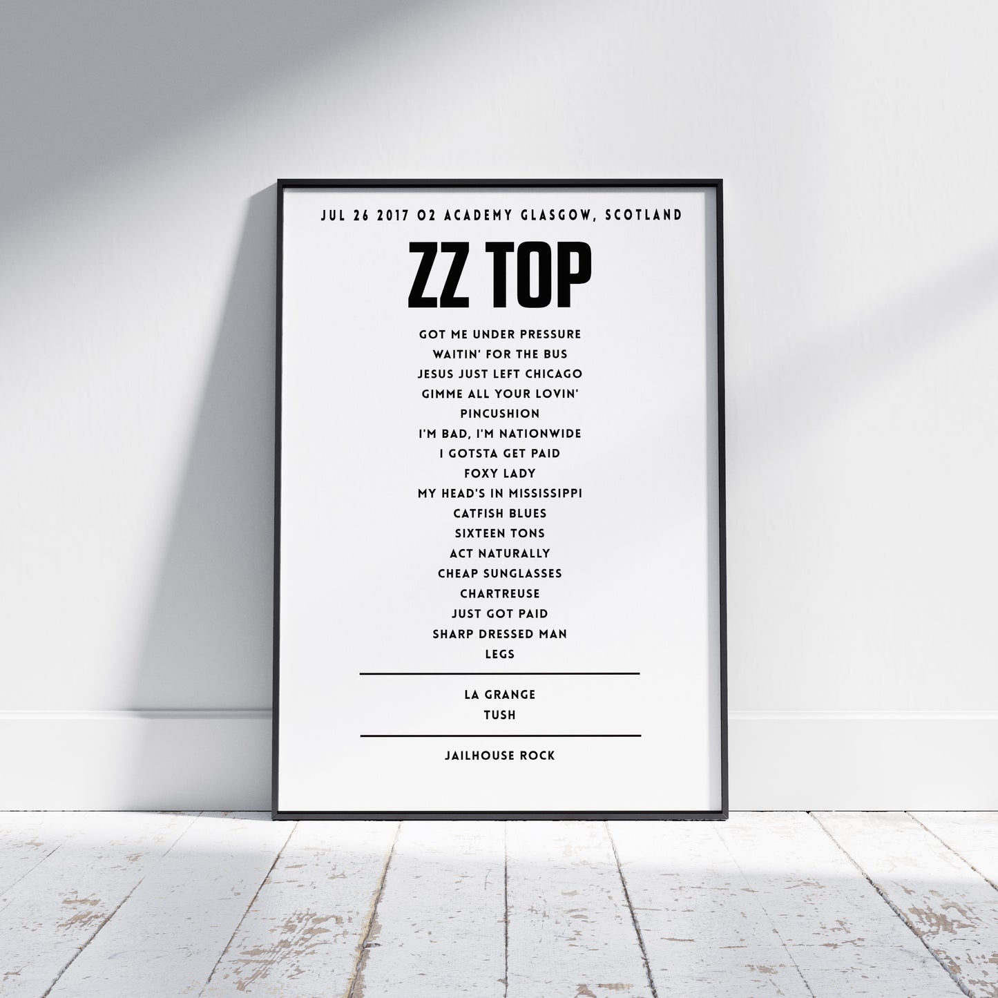 ZZ Top - July 26th 2017,  O2 Academy Glasgow, Glasgow, Scotland