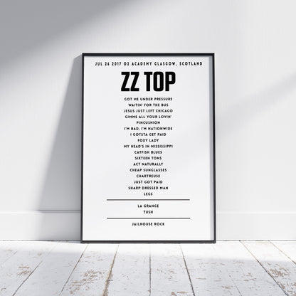 ZZ Top - July 26th 2017,  O2 Academy Glasgow, Glasgow, Scotland