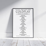 Coldplay Music of the Sphere Your Setlist Poster - 22nd August, Wembley Stadium, London UK
