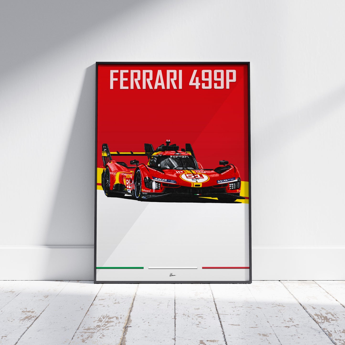 Ferrari 499P Racing Poster