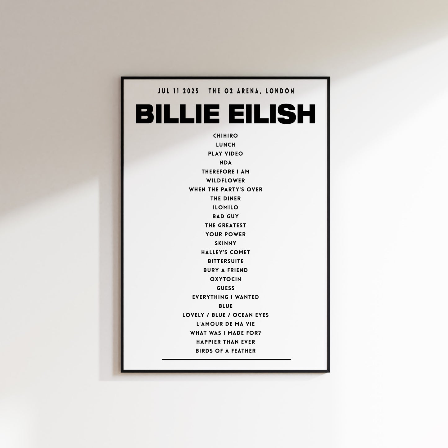 Billie Eilish - 11th Jul 2025 The O2 Arena, London