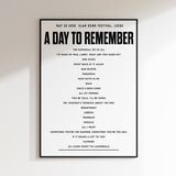 Ein unvergesslicher Tag, 25. Mai 2025, Setlist des Slam Dunk Festivals
