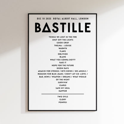 Bastille Setlist - December 10th 2025  Royal Albert Hall, London