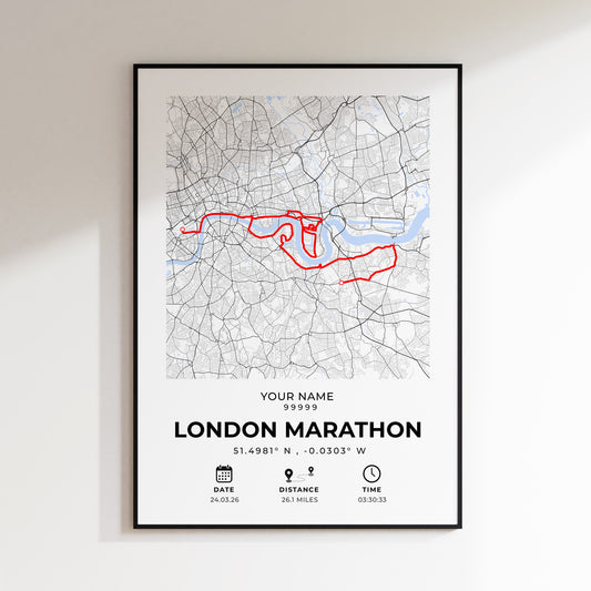 Personalized London Marathon Print