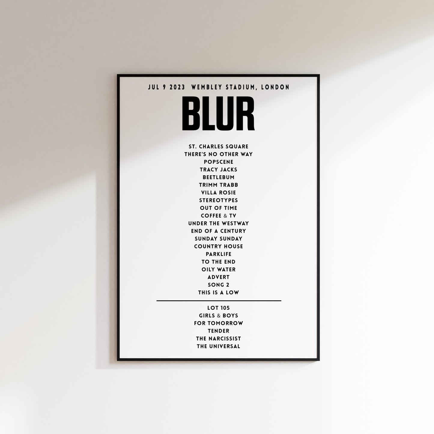 Blur July 9th 2023 Wembley Stadium, London