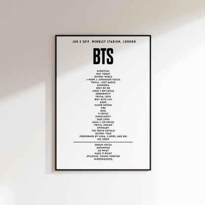 BTS June 2nd 2019 Wembley Stadium, London
