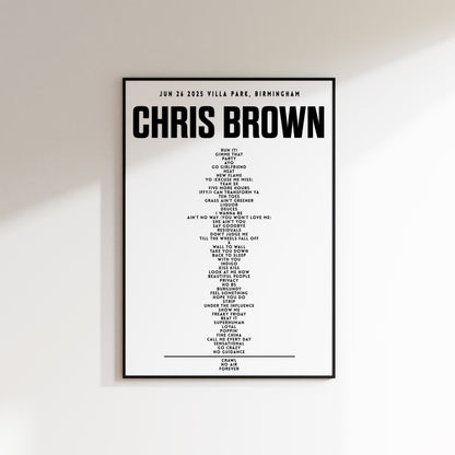 Chris Brown June 26th 2025, Villa Park, Birmingham, England