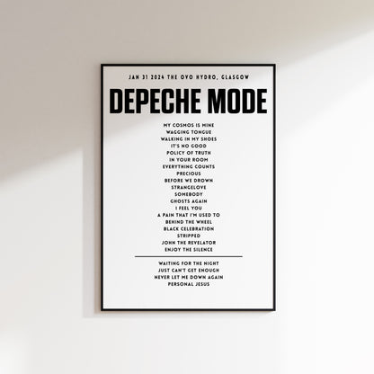 Depeche Mode January 21st 2024, The OVO Hydro, Glasgow, Scotland