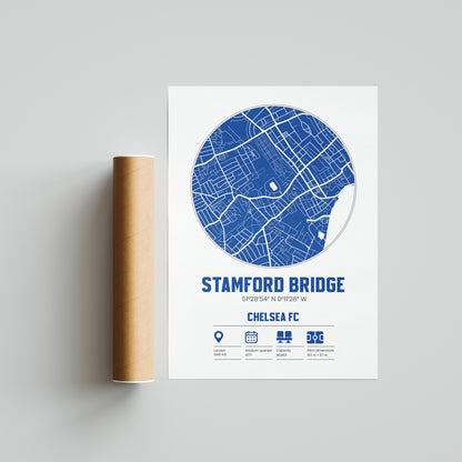 Any Football Stadium Custom Map Print