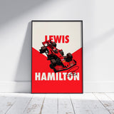 Lewis Hamilton Ferrari Formula 1 Poster