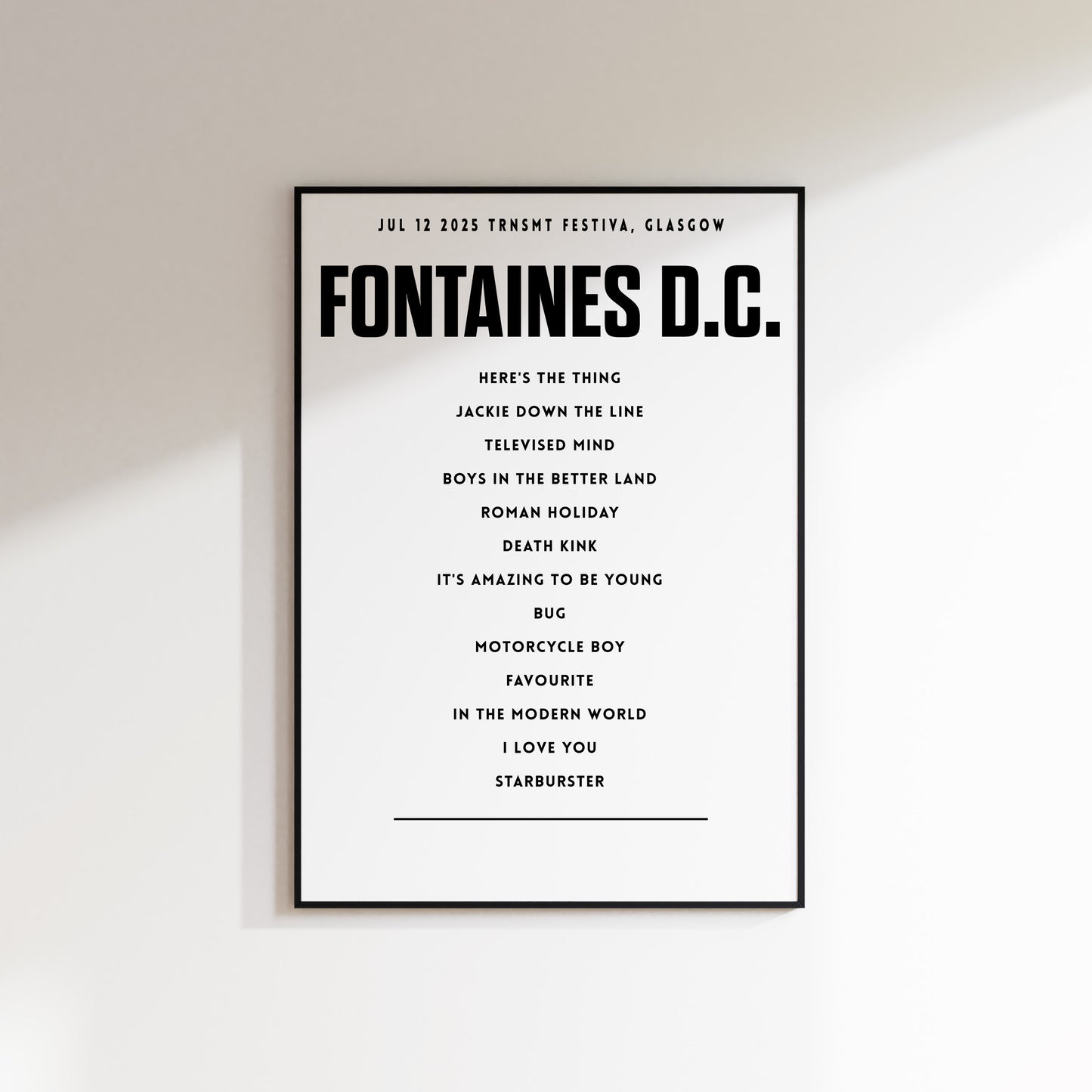 Fontaines D.C. , July 12th 2025,  TRNSMT Festival, Glasgow Green