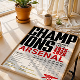 Arsenal Premier League Winners 2025-2026 Poster